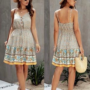 New!! Pretty garden floral sundress